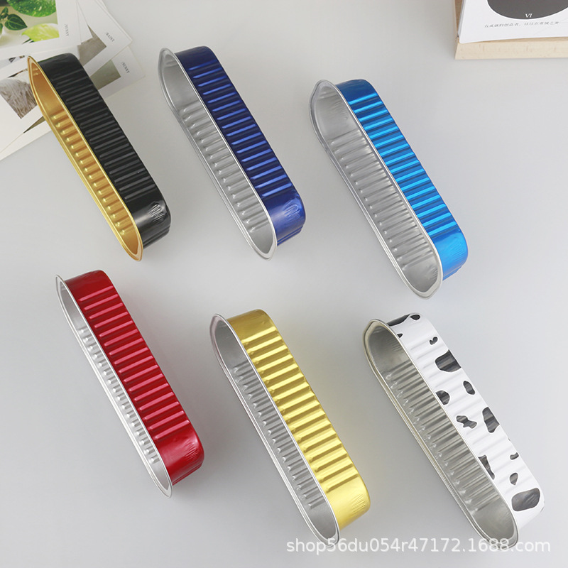 Caja de almuerzo de papel de aluminio de grado alimenticio caja de embalaje rectangular desechable engrosada pan horneado Durian caja de calefacción resistente a altas temperaturas