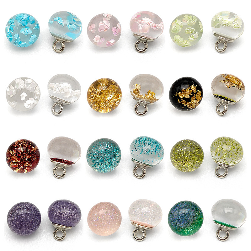 Transparent Silver Pearl Button Women's Dress Shirt Button Cheongsam Hanfu Knitted Cardigan Decorative Button Transparent Silver Pearl Button Women's Dress Shirt Button Cheongsam Hanfu Knitted Cardigan Decorative Button