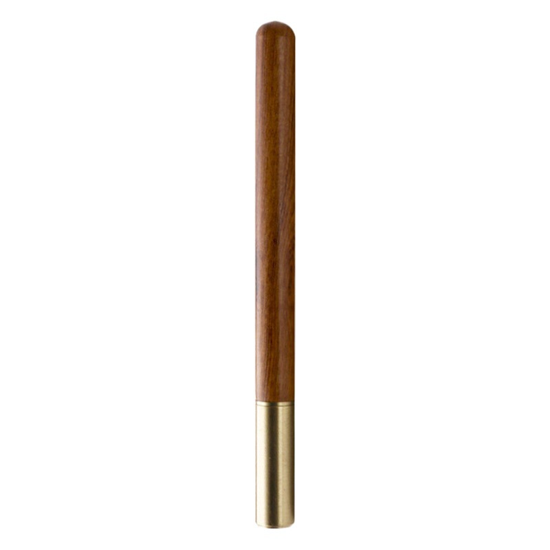 Hot Selling Advertising Wooden Signature Pen Business Ebony Wooden Pen Brass Metal Gel Pen Printed Logo