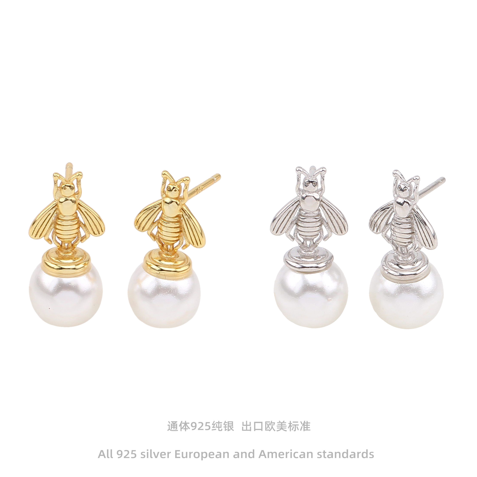 fashionable creative elegant small design fresh earrings from pearl