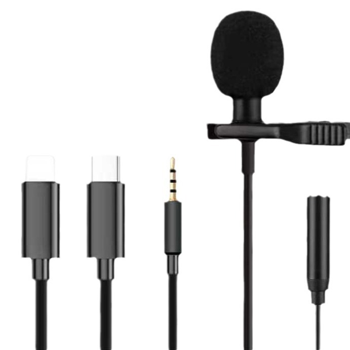 ミニ有線クリップマイクは生放送で携帯電話の録音を食べてインタビューします。|undefined