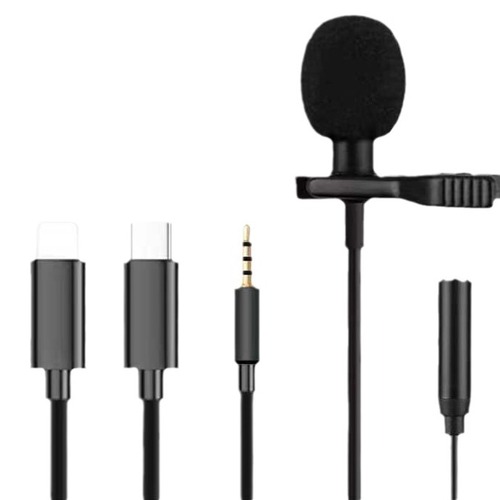 Mini Wired Lavalier Microphone for Live Streaming, Eatingshow Recording, Mobile Phone Use, Karaoke Interviews, and Noise-Canceling 