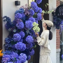 高档逼真多头绣球花仿真花假花酒店婚礼花艺装饰婚庆假花开业装修