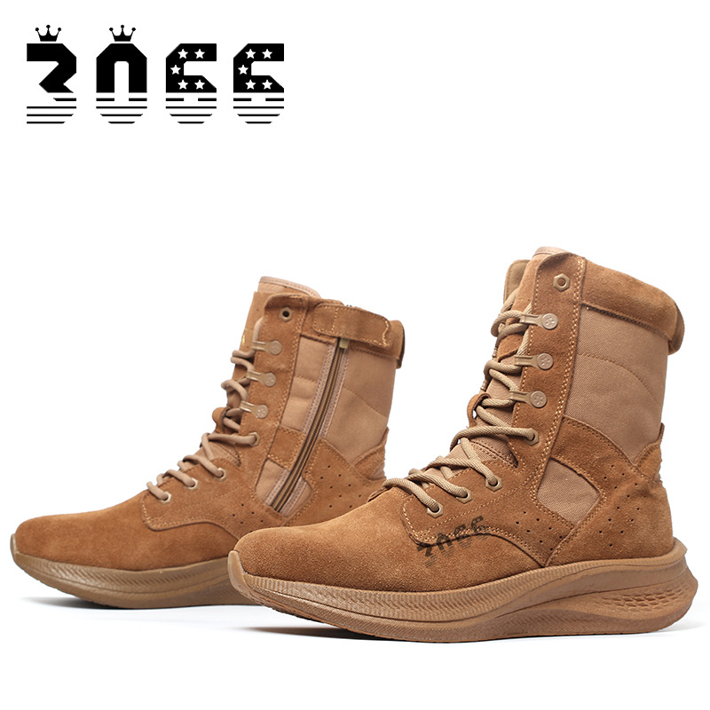 Botas tácticas marrones con placa de carbono – zapatos para correr, amortiguación cómoda, evaluación física