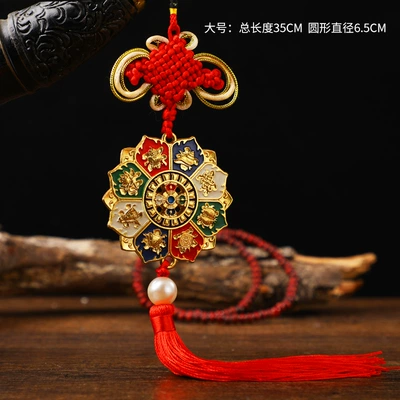 exquisite workmanship, Car hanging - large-red-with-red-chinese-knot