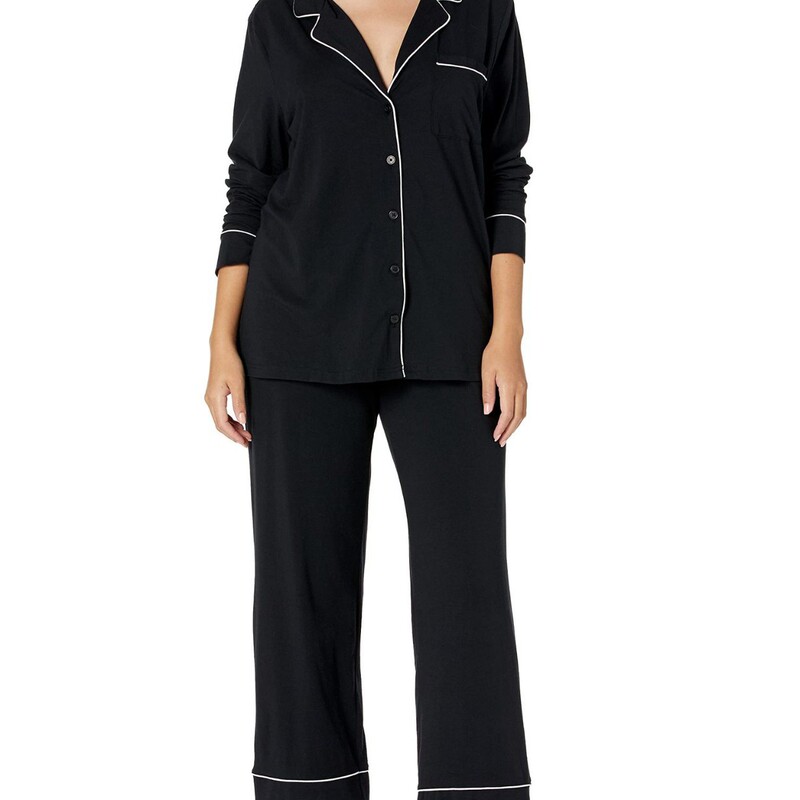 Custom Amazon Boutique Ladies Pajamas Cotton Long Sleeve Shirt and Full Length Sleep Pants Set
