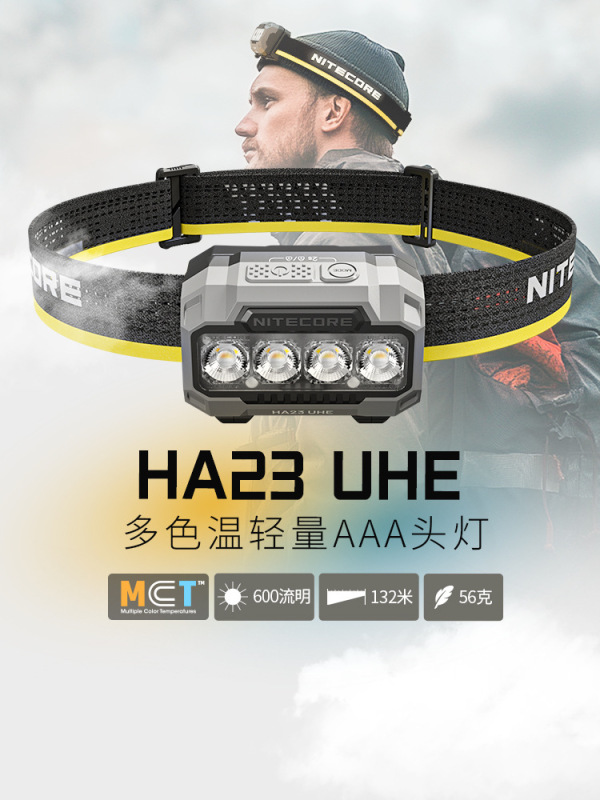 NITECORE HA23 UHE マルチカラー温度軽量 AAA ヘッドランプキャンプハイキングナイトランニングライト屋外|undefined
