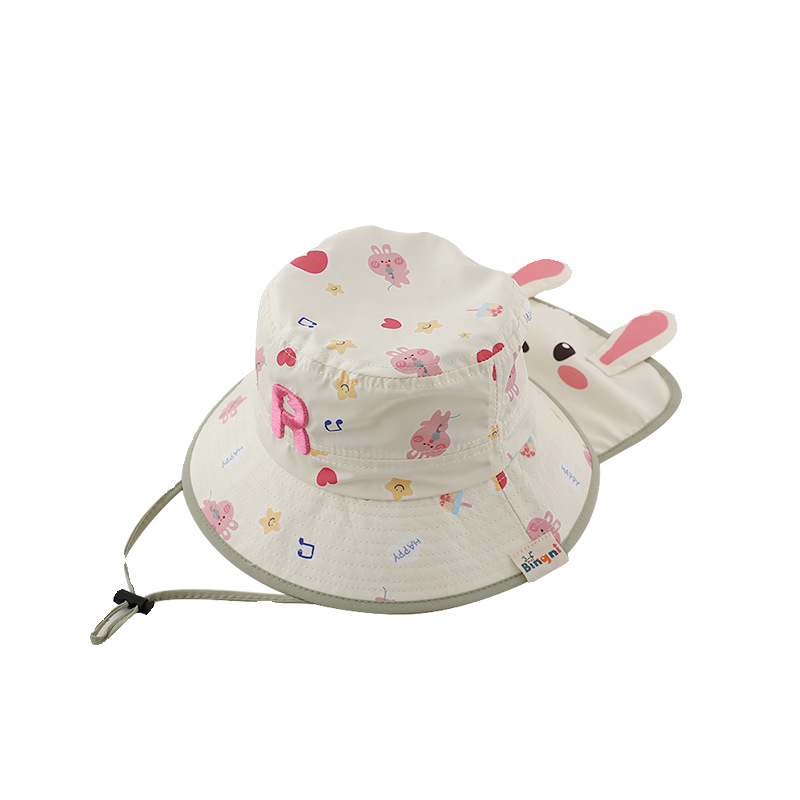 Sombrero de Sol con Protección de Cuello para Niños de Fibra de Poliéster Protección Solar, Sombra para Verano