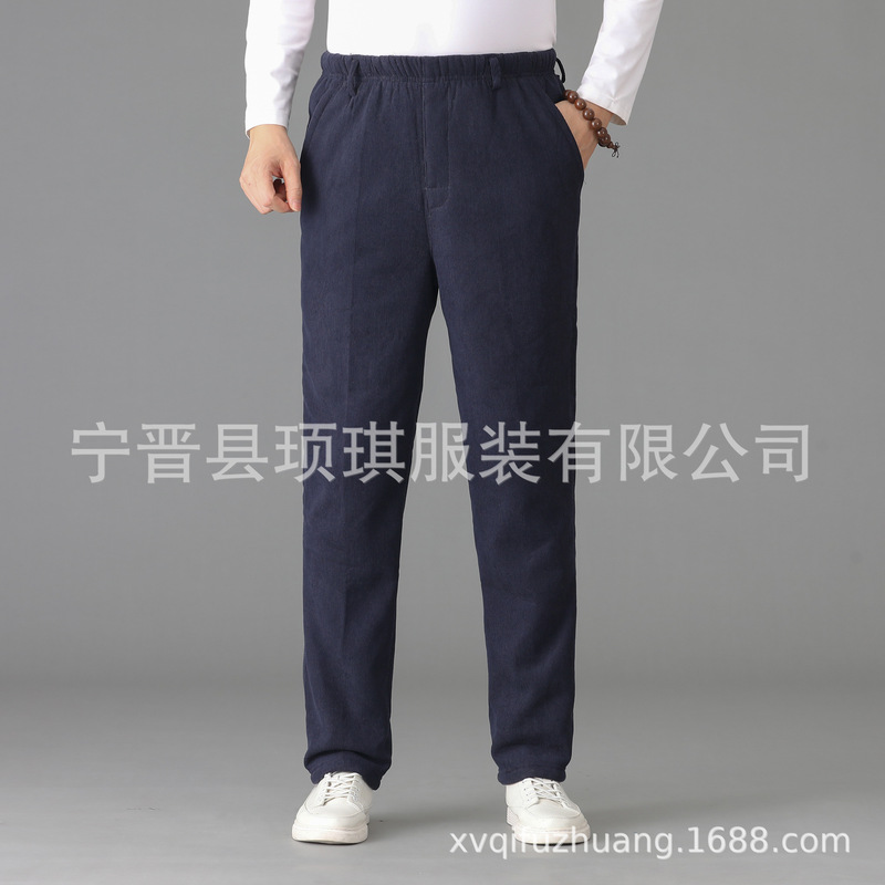 加厚羊羔绒裤男裤保暖松紧腰大码加绒宽松运动秋冬厚款男士休闲裤|undefined
