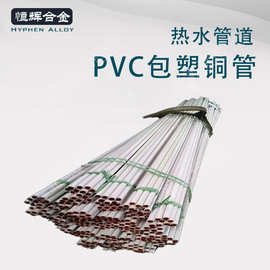 PVC包塑包覆紫铜热水TP2紫铜管 C1100白色10*1覆塑紫铜冷水管