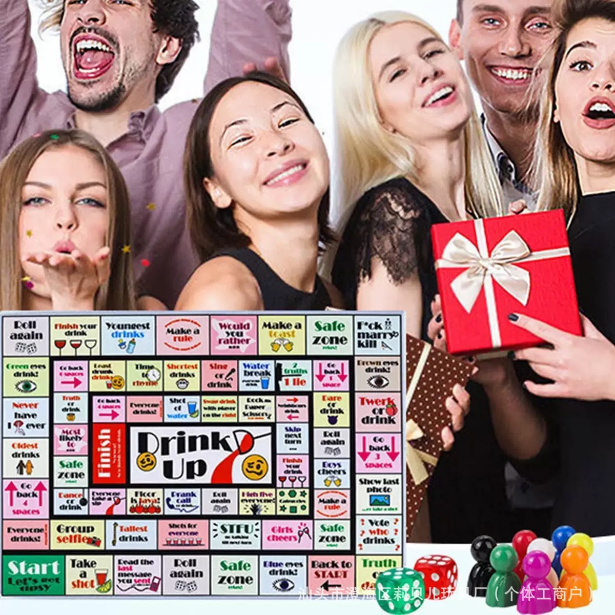 Transfronterizos Tipsy Land Party Board Game Juegos de mesa Beber divertidos Juegos de fiesta de solteros