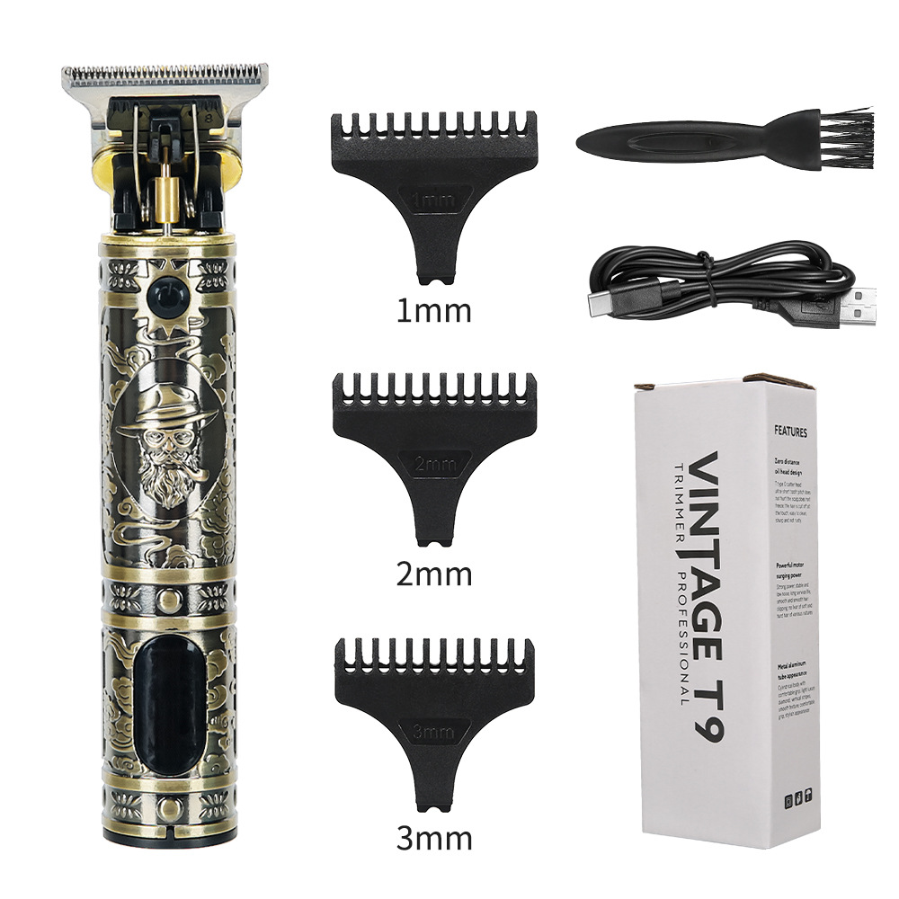 Corte de pelo eléctrico transfronterizo al por mayor retrógrado tallado impulsor eléctrico cabeza baldía de aceite impulsor eléctrico cortadora de plástico afeitar