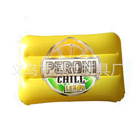 厂家直销PVC充气枕头沙滩枕充气浴枕高清LOGO出口欧美EN71认证