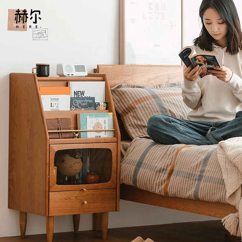 Wooden Small Bookshelf/Simple Multifunctional Corner Cabinet/Storage Cabinet/Nordic Storage Cabinet for MuLin/Fangtang Magazine Cabinet
