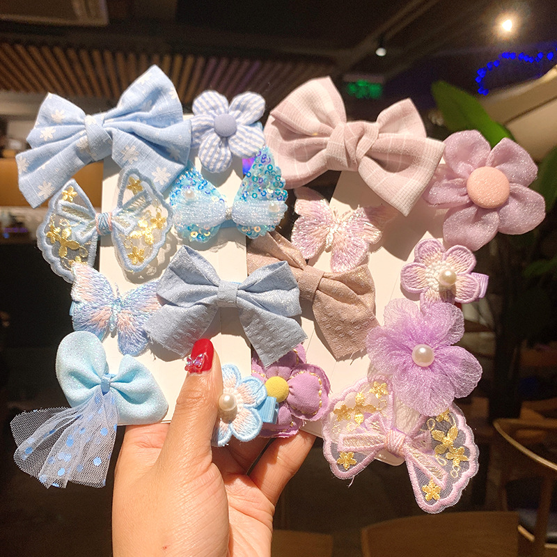 Korean Style Bow Flower Children's Hairpin display picture 6