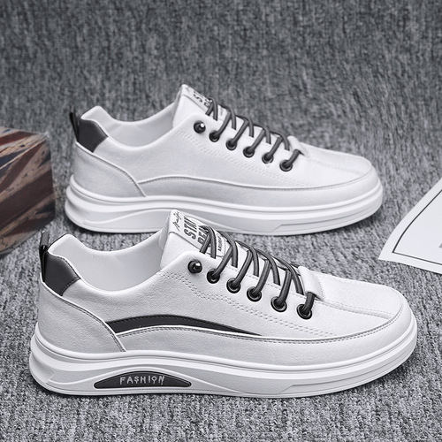 Men's Shoes  New Summer White Trendy Shoes Sports and Casual Shoes Men's Trendy Versatile Shoes Men's Leather Shoes