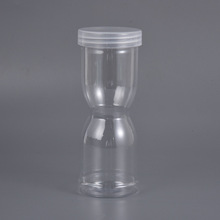 厂家供应55口径沙漏瓶 易拉罐水晶泥瓶 透明瓶子分装瓶带盖批发