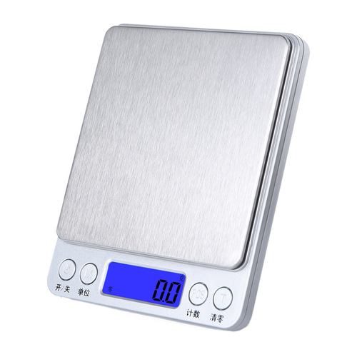 Factory foreign trade cross-border stainless steel electronic scale accurate portable home kitchen scale mini gold gram scale jewelry scale