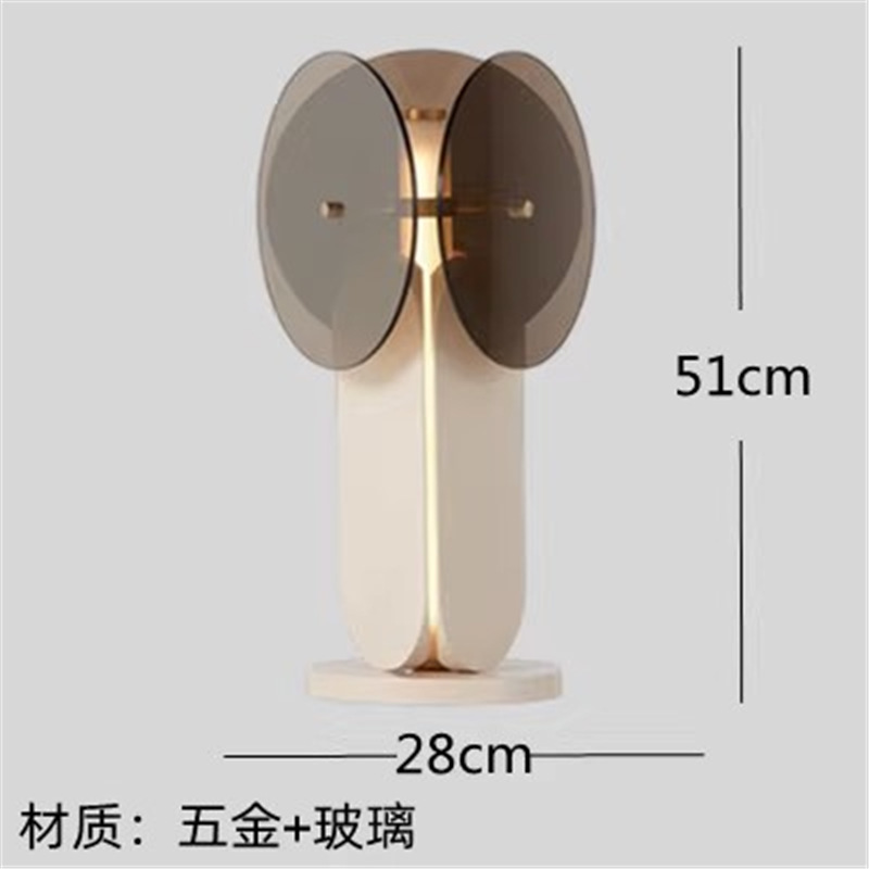 クリエイティブデザイン北欧シンプルで豪華な電気スタンド寝室ベッドヘッドランプ感リビング装飾ガラス|undefined