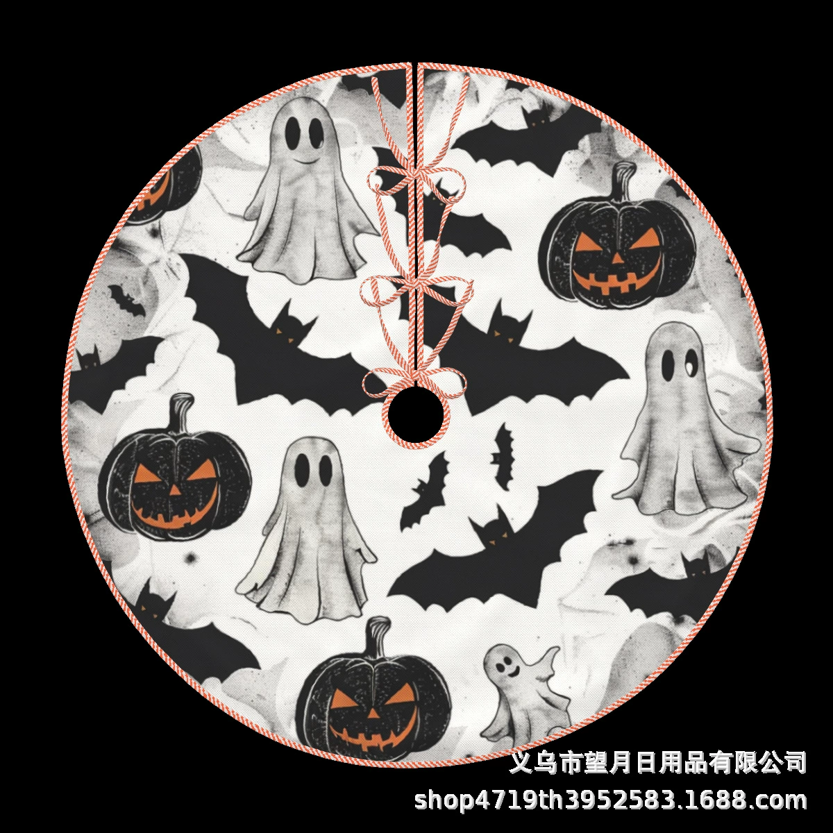 Кроссбордная сеkс Halloween елочная юбка новая фланелевая линя рождественские украшения тыква призрак летучая мышь черная кошка ведьма