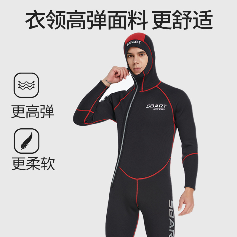 Traje de buceo de 3mm traje de buceo engrosado para hombres y mujeres traje de buceo cálido con capucha para hombres traje húmedo traje de surf traje de medusas al por mayor