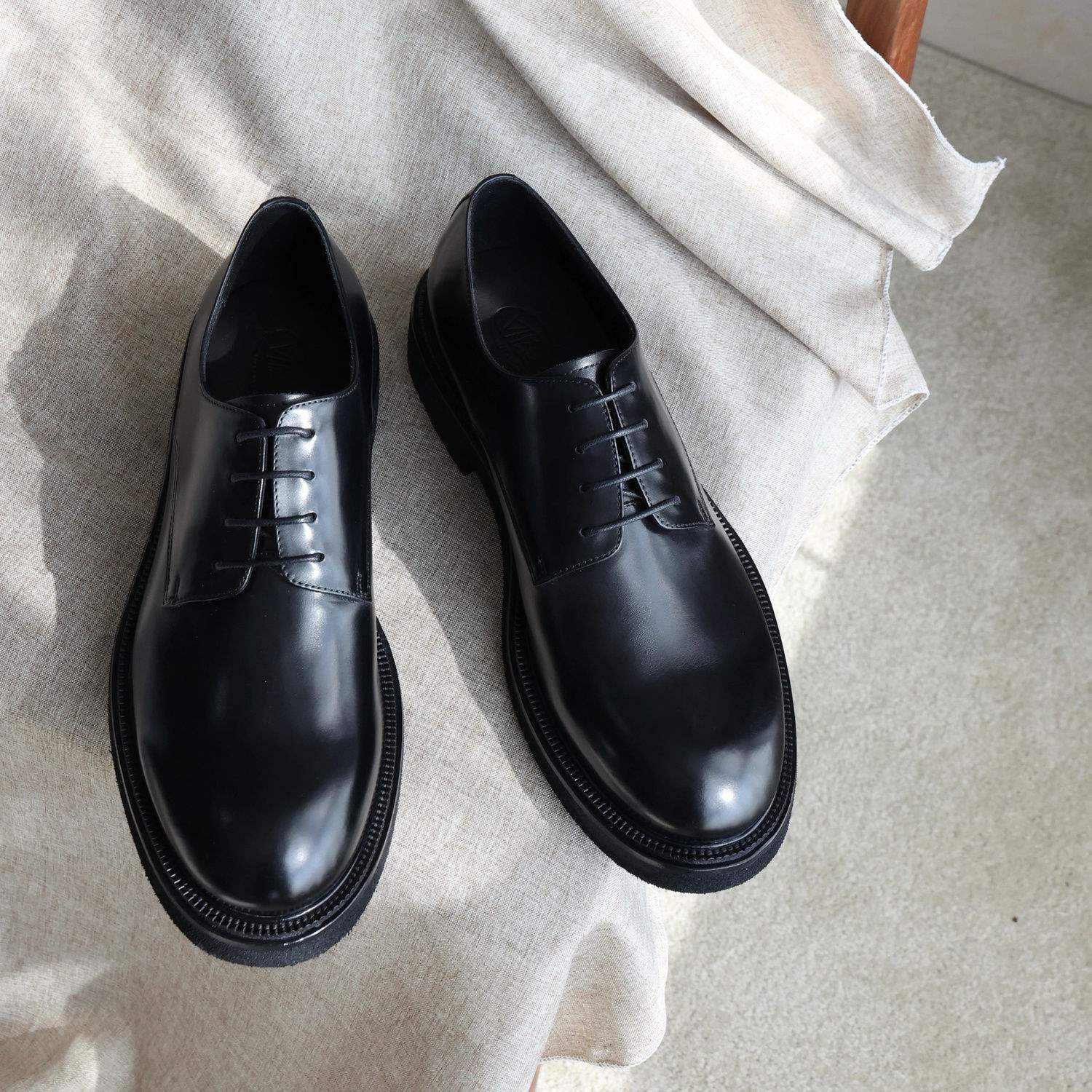 ShoeVault Heren Leren 2025 Nieuwe Formele Zakelijke Woon-werkverkeer Dikke Casual Britse Stijl Zachte Zool Oxford Bruiloft Derby Schoenen_voghion.com