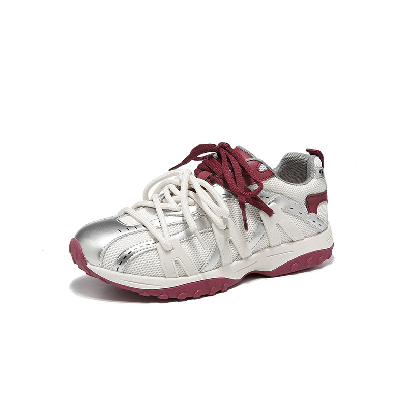 Augu Lion Dengde zapatos de entrenamiento para mujeres 2025 nuevo otoño con suela gruesa casual de moda ballet Gump zapatos blancos pequeños zapatos