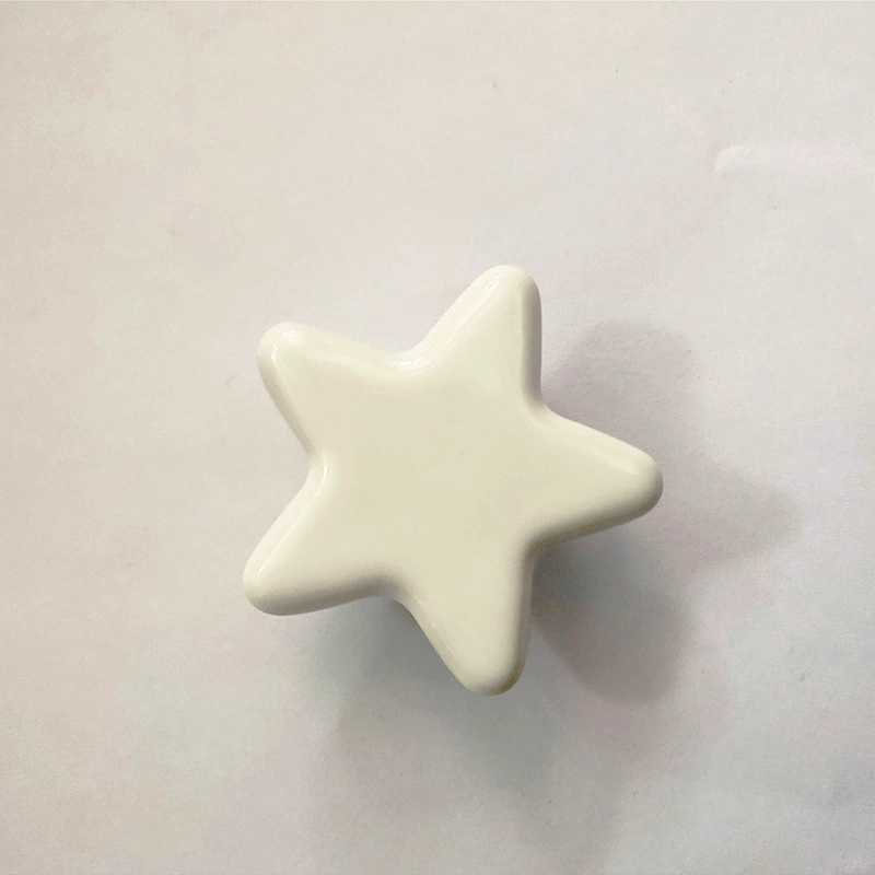 Star Shaped Ceramic Cabinet Knob Set Cute pastel star handles, 8 color options for furniture