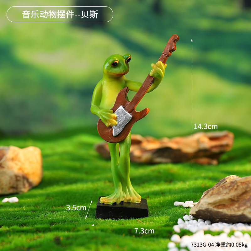  New Funny Micro-expression Frog Ornaments Home Window Resin Crafts Decoration Funny Creative Gift