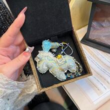 马年自制作创意刺绣宋锦小马挂饰手工diy材料包送女友礼物