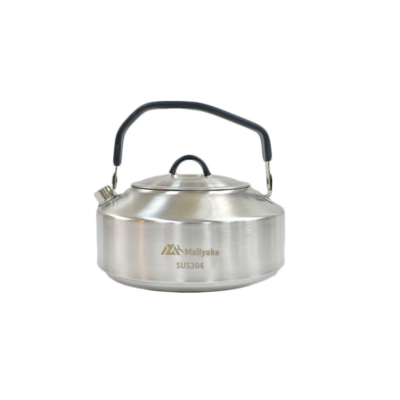 304 Stainless Steel Outdoor Cookware Camping Cooking Utensils Cassette Stove Pot Camping Supplies Complete Set Kettle Pot Set B