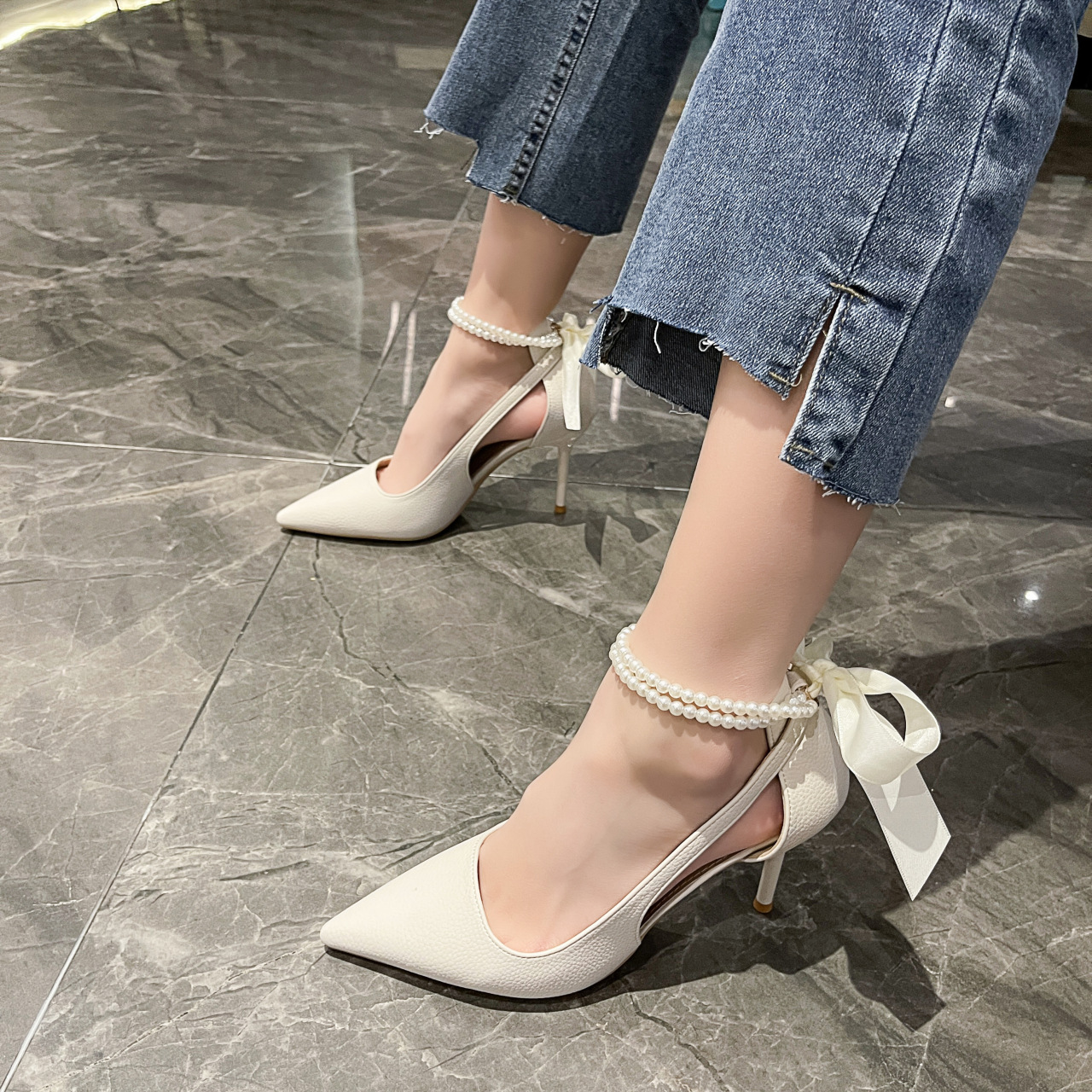 Elegante Spitze Stilettos Für Damen Für Sommer Und Herbst_voghion.com