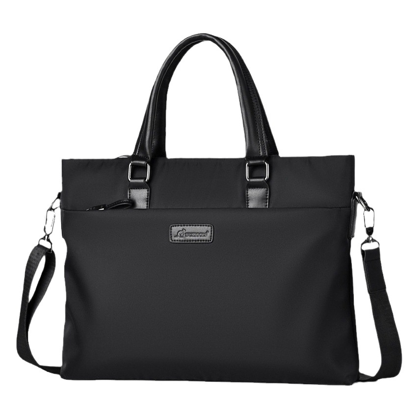 Cross-Border Wholesale Waterproof Handbag Men's Briefcase Business Shoulder Crossbody Bag Men's 14inch Computer Bag for Commuting