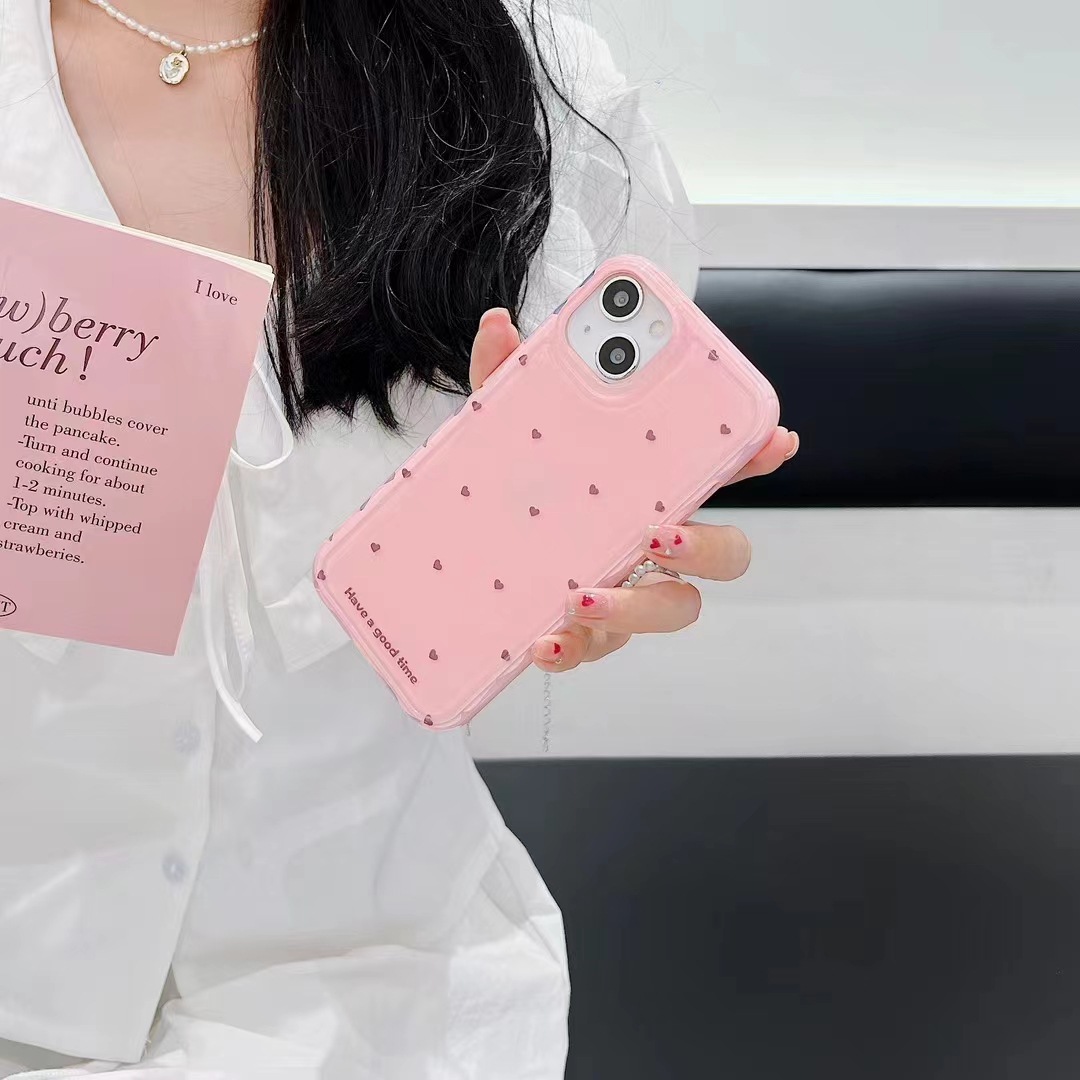 Ins simple punto de onda de color sólido para 14ProMax funda para teléfono móvil iPhone12/13 Apple 15 hembra 14 cáscara de gelatina