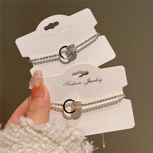 Light Luxury Dongmen Two-Color Small Waist Hand Chain  Autumn/Winter New Gentle Girls Unique Circle Bracelet