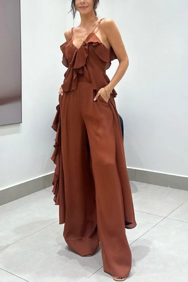 Pant Co-ord Set Sets Type 2 Pieces Set Quantity Casual Daily Women's Classic Style Solid Color Polyester Pant Co-ord Set Pants Sets