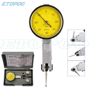 HUOTO lever dial indicator 0-0.8mm small school table is shockproof and waterproof with ear lever table seat.