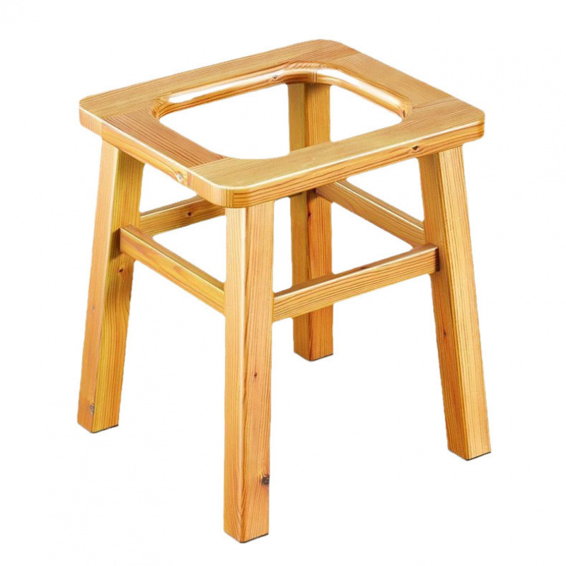 Taburete de madera maciza para mujeres embarazadas, inodoro móvil, inodoro doméstico, inodoro para adultos, silla de inodoro interior