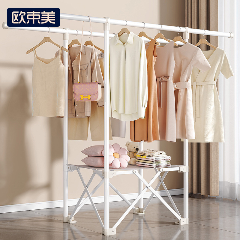Drying Rack Indoor Household Floor-Standing Folding Bedroom Drying Rack for Small Apartment Balcony Drying Quilt