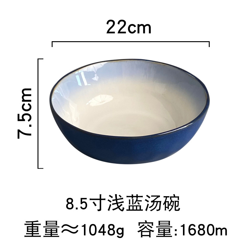 Práctico Gran Tazón de sopa de cerámica grande ins estilo tazón de verduras hogar encurtido tazón de pescado Internet celebridad pescado hervido tazón engrosado vajilla