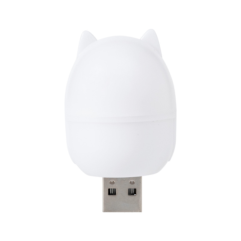 새로운 고양이 귀 내구성 usb 밤 빛 에너지 절약 led 테이블 램프 침실 침대 옆 충전 보물 눈 보호 야간 조명