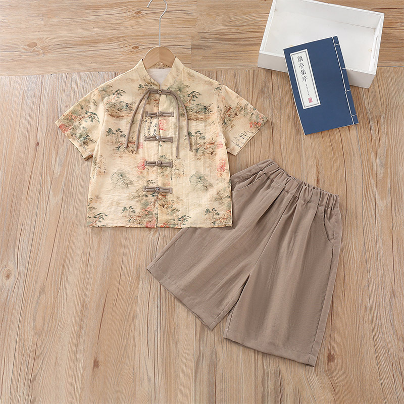 Children's Clothing Boys' Summer Outfit 2026 New Hanfu Style for Older Boys, Thin Summer Style Chinese Fashion