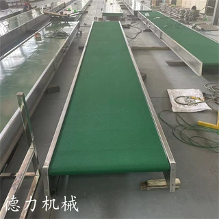 铝合金皮带输送机绿色PVC皮带输送机产品包装输送线产品分拣线