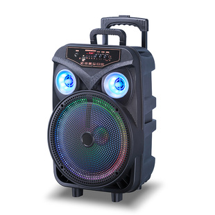 A generation of 12-inch 4400 large battery outdoor audio with Bluetooth colorful lights with wireless microphone without trademark