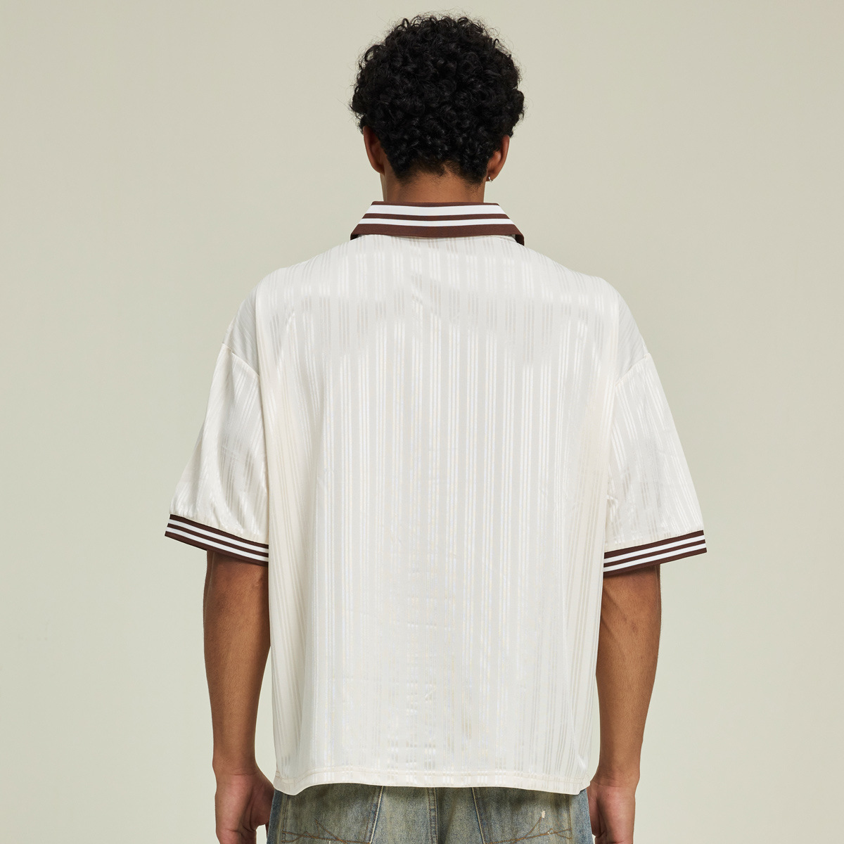 ETAI ropa de moda de verano para hombres polo camiseta de color contrastante camiseta ancha juvenil deportes casuales mangas cortas