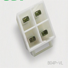B04P-VL 白色4P外殼 6.2mm間距銅針座連接器 全新原裝