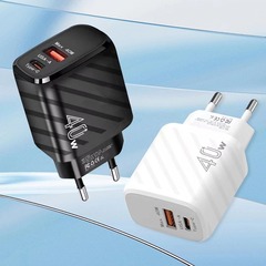 クロスボーダー携帯電話急速充電ヘッドQC PD20W二口アダプタ適用華為アップルサムスンフラッシュ充電器