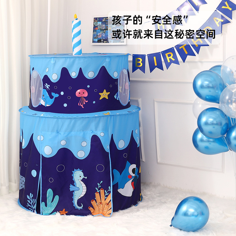 Tiendas de campaña para niños transfronterizas 3 - 6 años de edad casa interior niñas pastel de Navidad juguetes casa de juegos regalos para bebés caseros