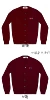 Women's Wine Color Round Neck Small Double Heart