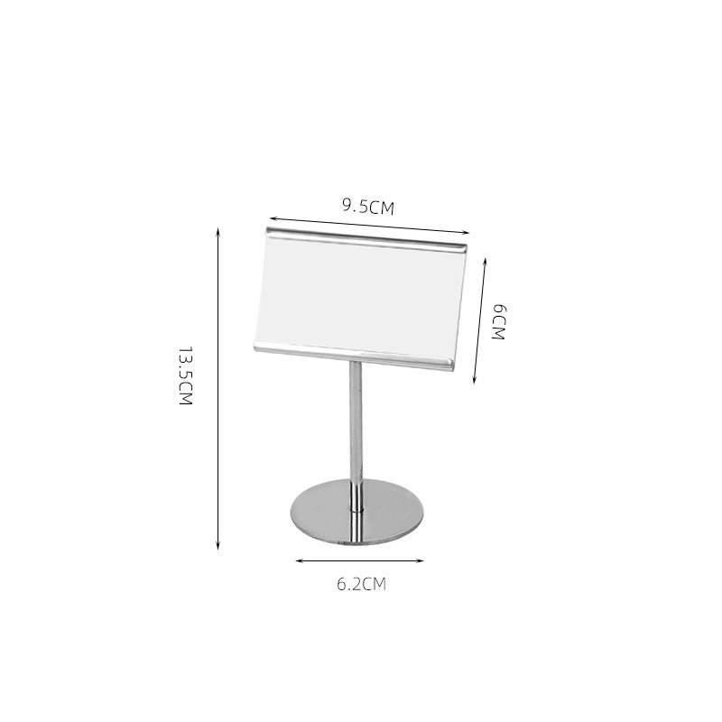Soporte de menú de acero inoxidable creativo soporte de tarjeta de menú de restaurante soporte de mesa soporte de asiento de mesa Nombre de menú buffet soporte de exhibición